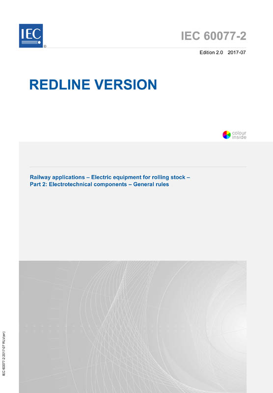 Cover IEC 60077-2:2017 RLV